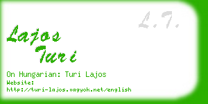 lajos turi business card